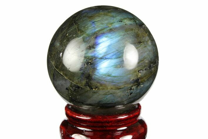Flashy, Polished Labradorite Sphere - Great Color Play #157992